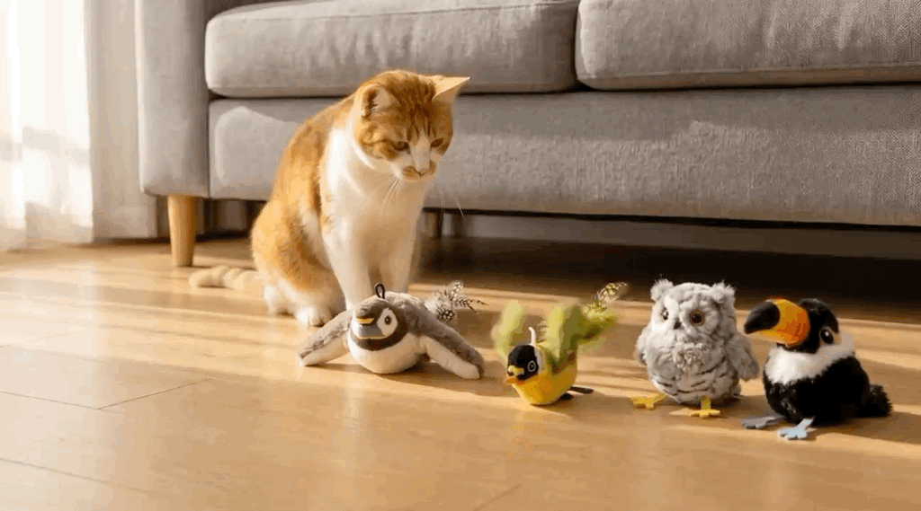 Wingman flapping bird cat toy flapping its wings